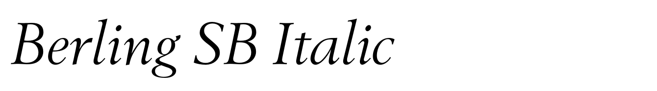 Berling SB Italic